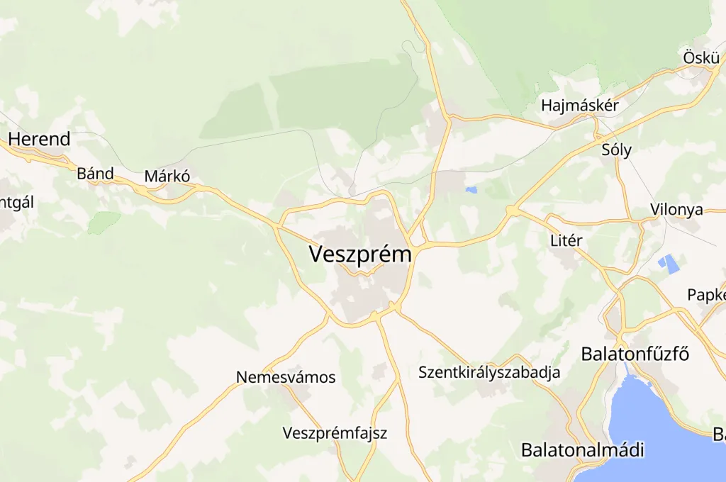 Veszprém Area Map Veszprém Area Map