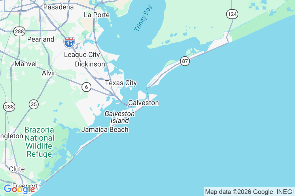 Galveston Area Map Galveston Area Map