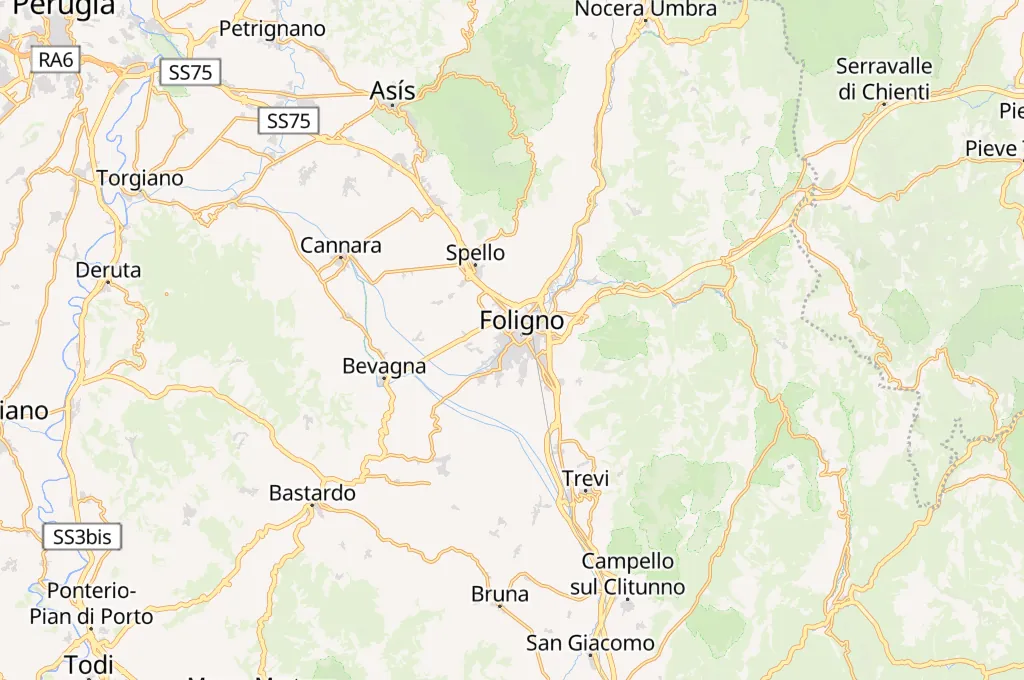 Foligno Area Map Foligno Area Map