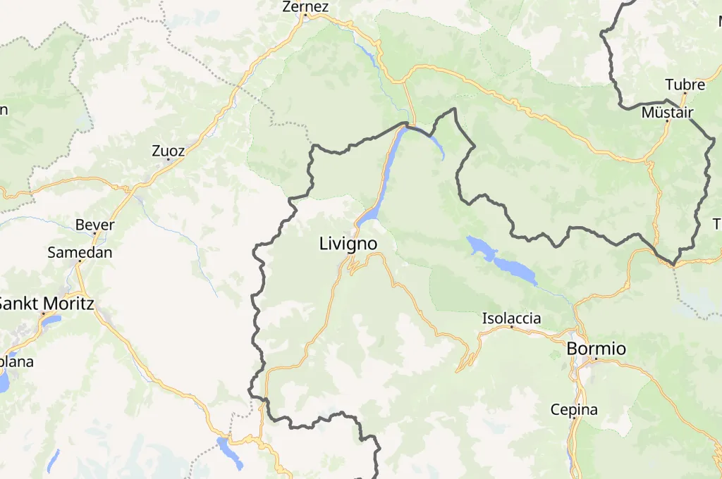Livigno Area Map Livigno Area Map