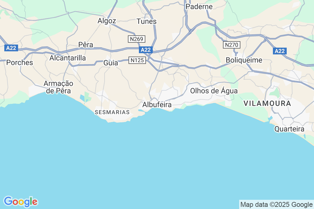 Albufeira Area Map