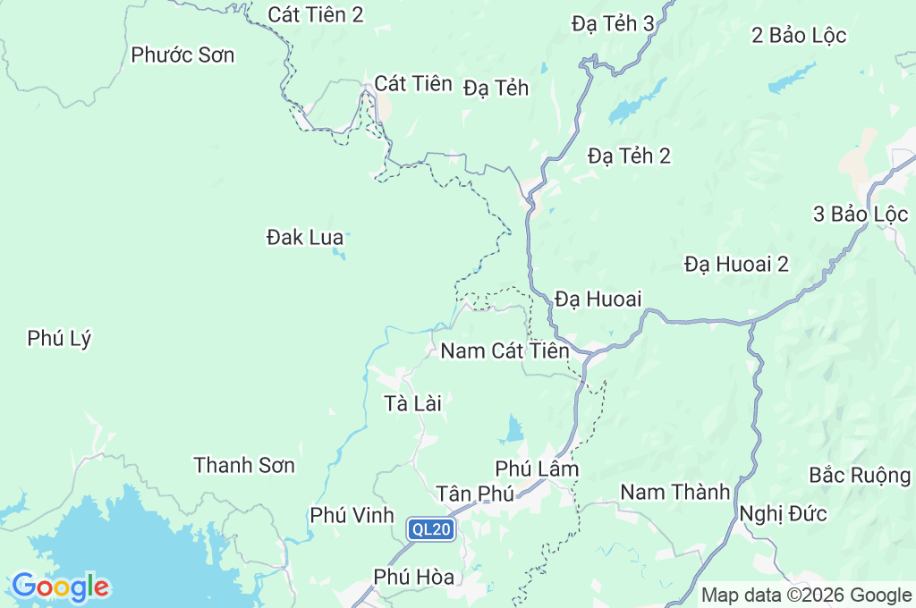 Parque Nacional Cat Tien Area Map Parque Nacional Cat Tien Area Map