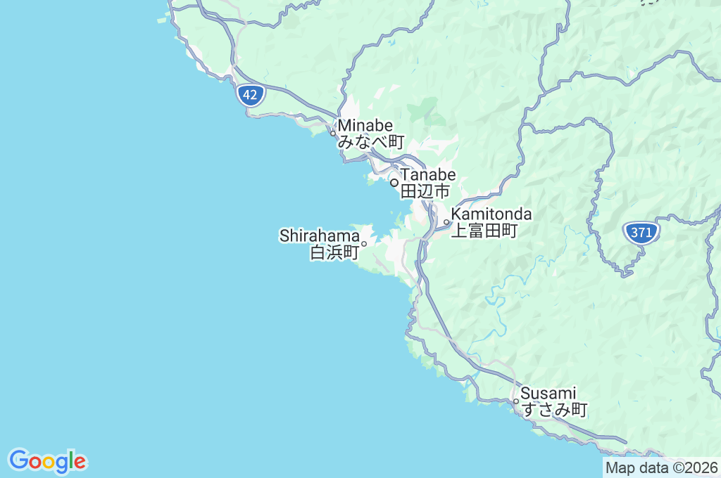 Playa de Shirarahama Area Map