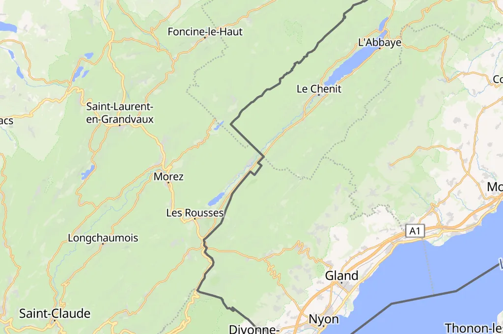 Bois-d'Amont Area Map
