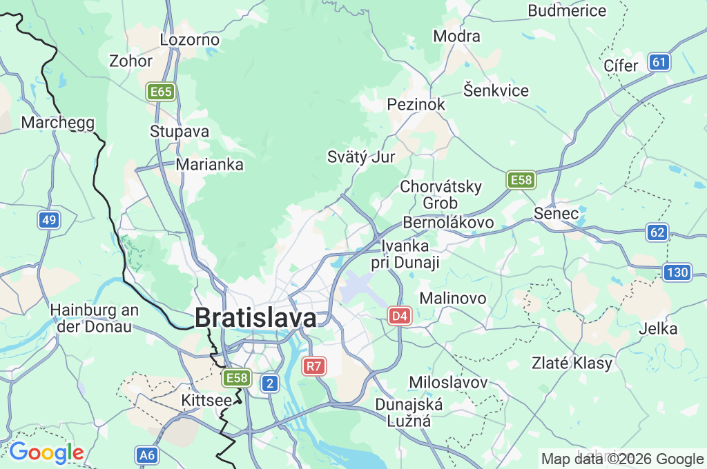 Vajnory Area Map Vajnory Area Map