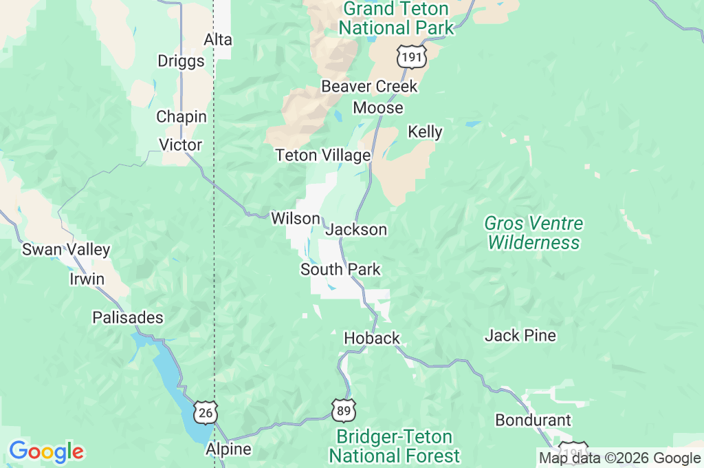 Jackson Hole Rodeo Area Map