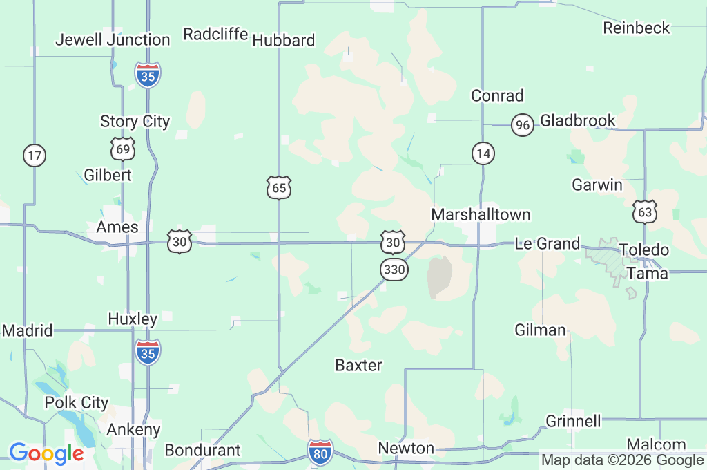State Center Area Map