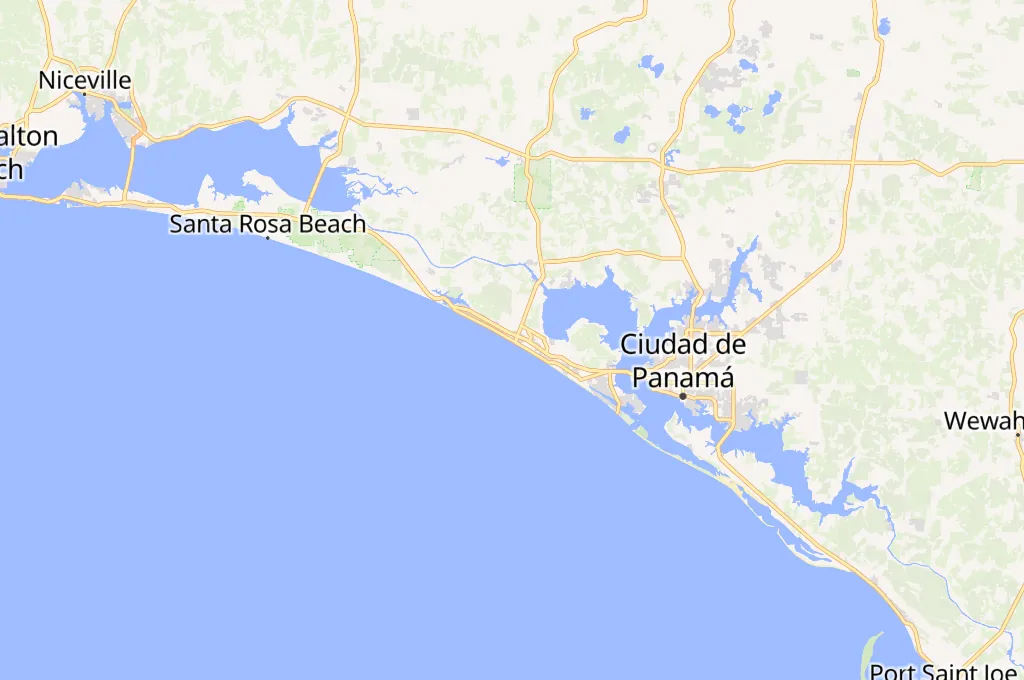 Panama City Beach Area Map