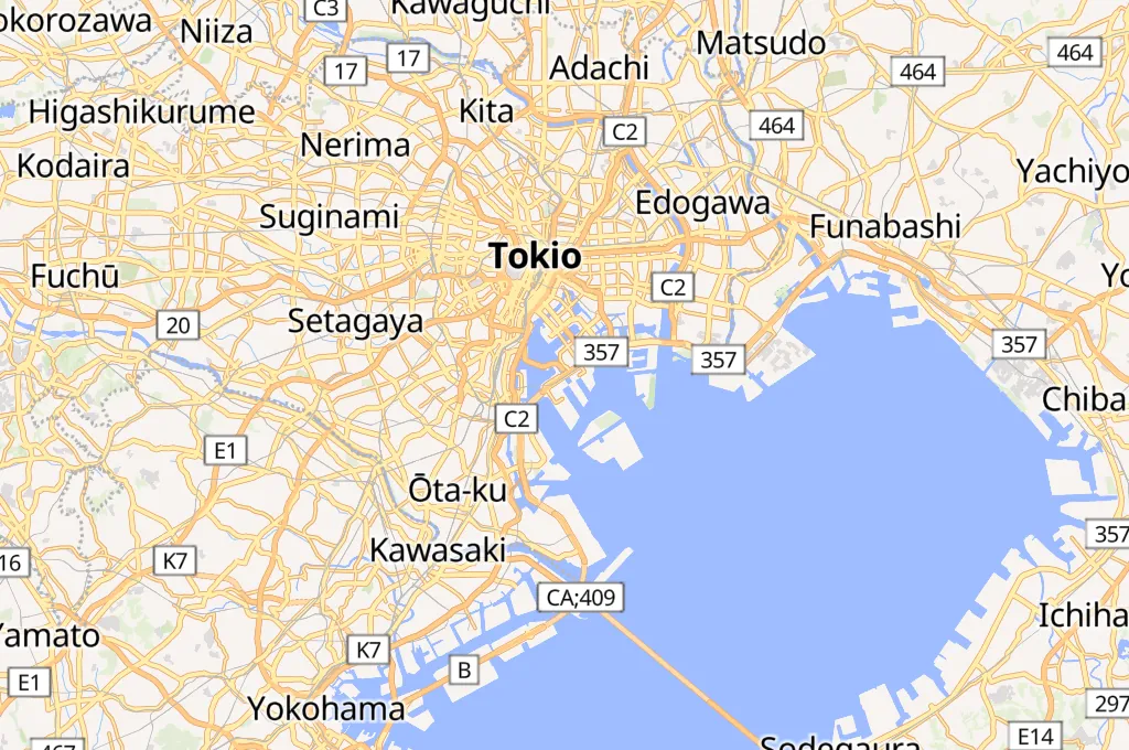 Cruce de Ariake Area Map