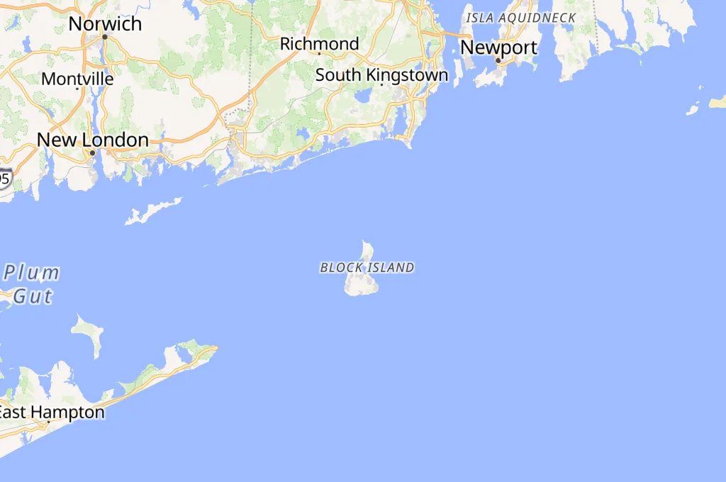 Faro Norte de Block Island Area Map
