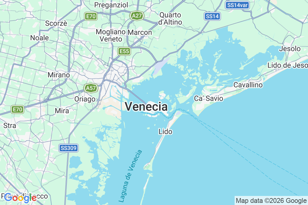 Isla de San Michele Area Map