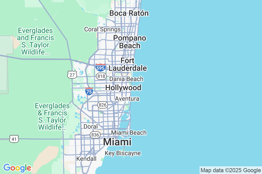 Hollywood Beach Broadwalk Area Map