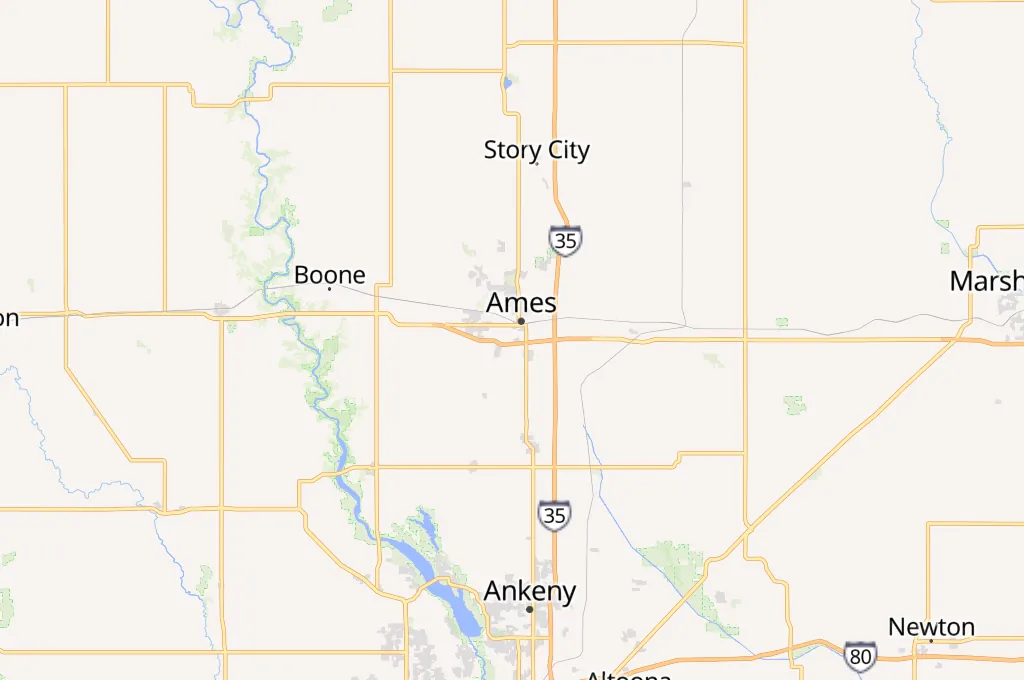 Ames Area Map