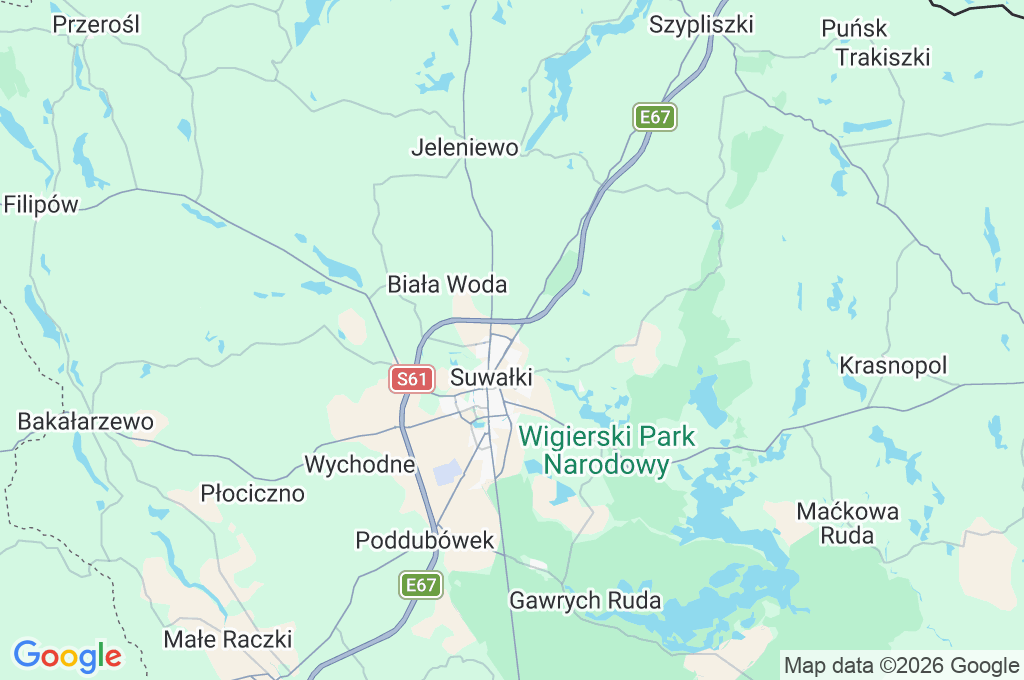 Suwałki Area Map Suwałki Area Map