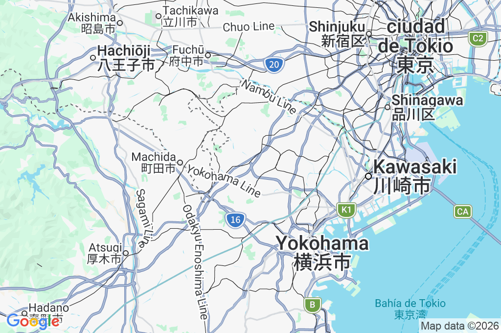 Intercambiador de Yokohama-Aoba Area Map Intercambiador de Yokohama-Aoba Area Map