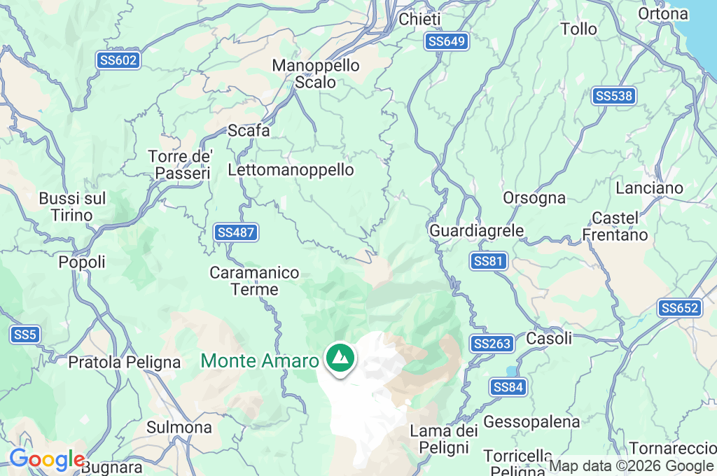 Passo Lanciano Area Map Passo Lanciano Area Map