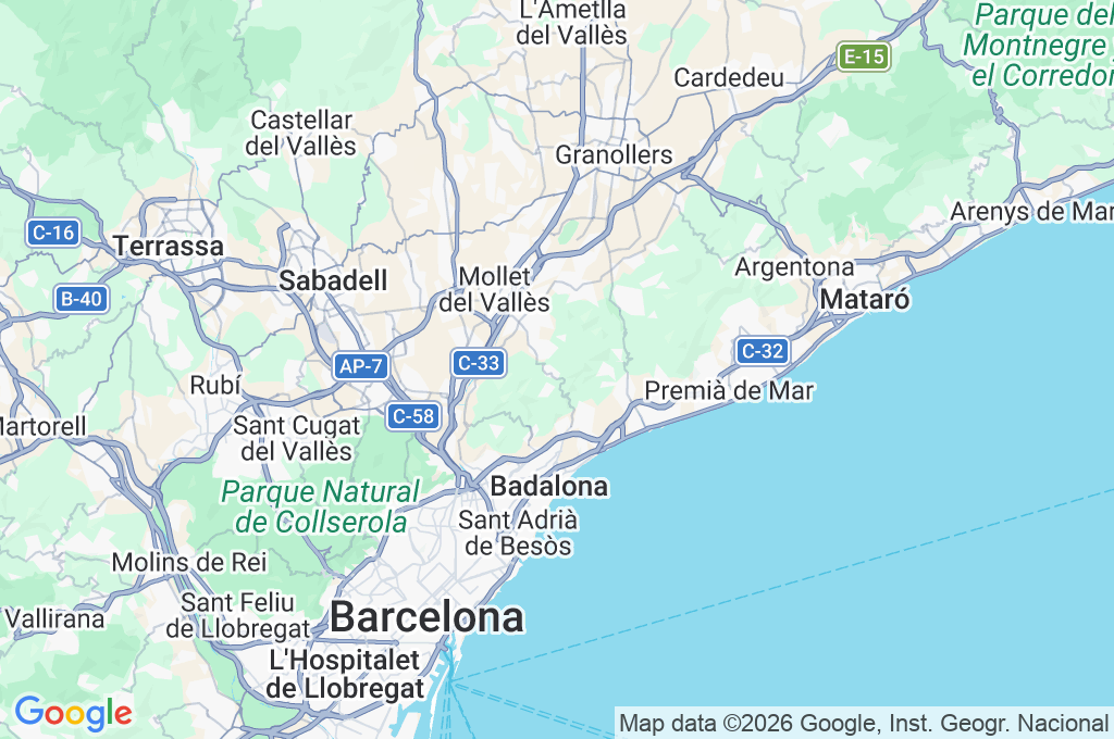 Sant Fost de Campsentelles Area Map