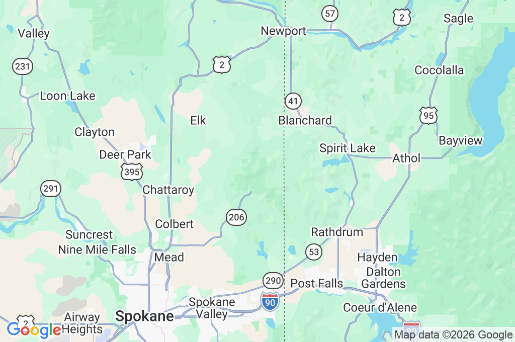 Mount Spokane Area Map Mount Spokane Area Map