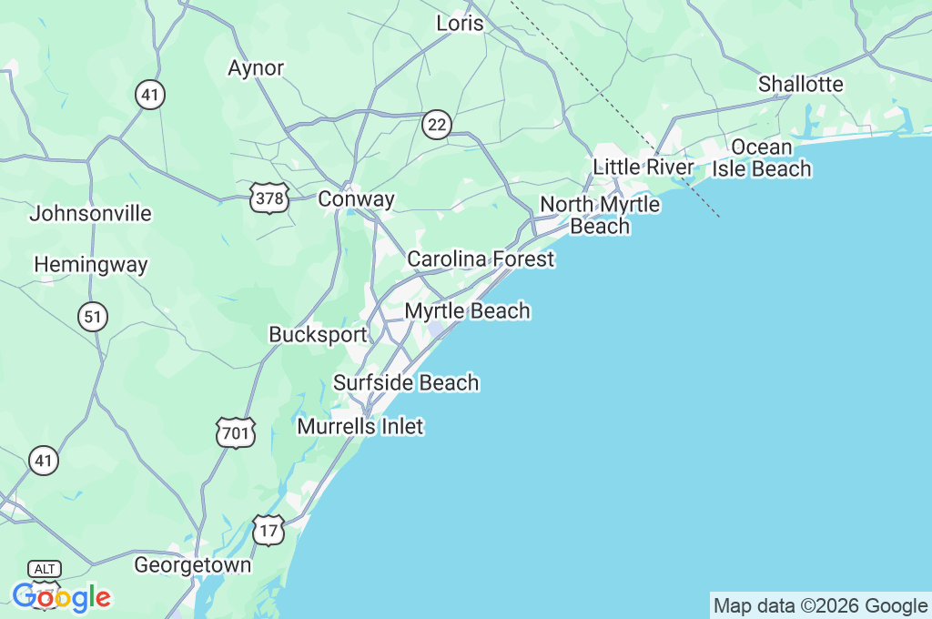 Myrtle Beach Area Map Myrtle Beach Area Map
