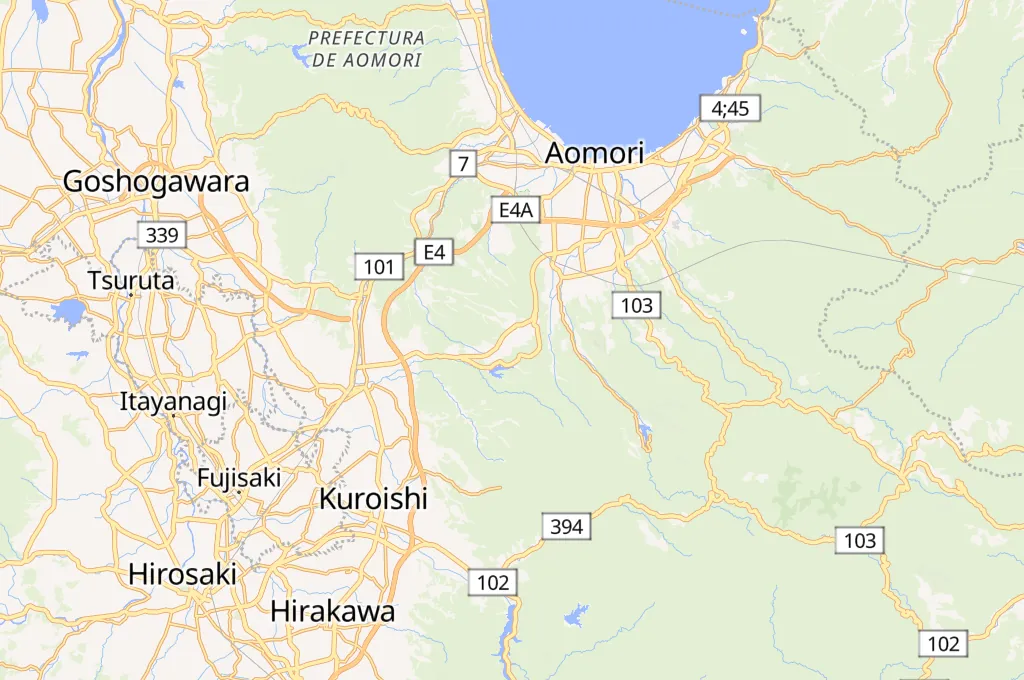 Aeropuerto de Aomori Area Map Aeropuerto de Aomori Area Map
