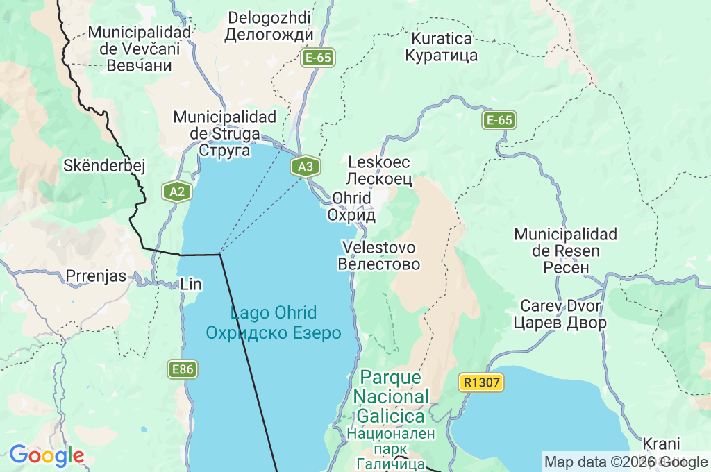 Ohrid Area Map