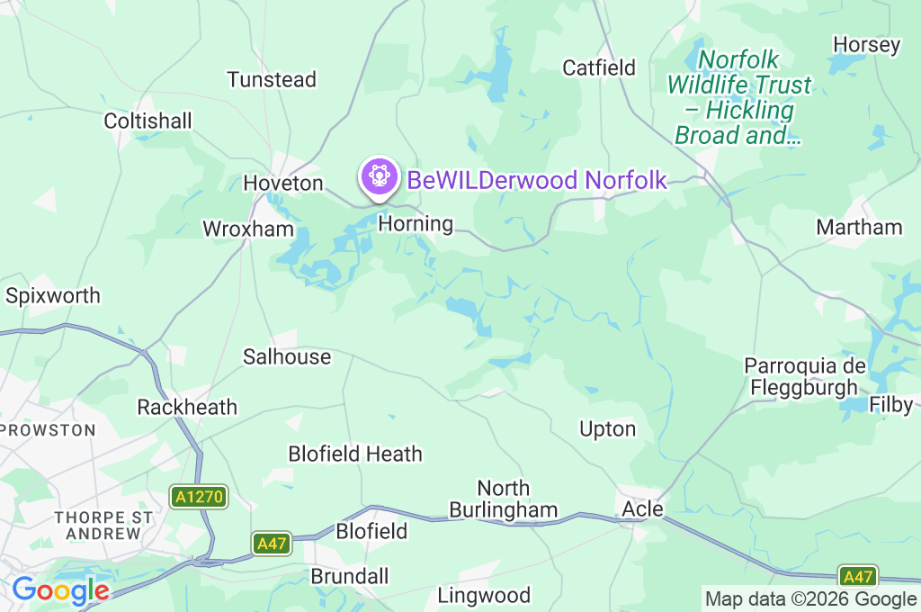 Ranworth Broad Area Map Ranworth Broad Area Map
