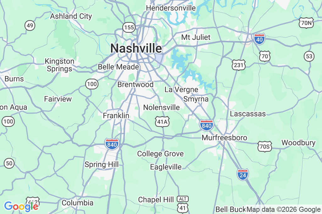 Nolensville Area Map Nolensville Area Map