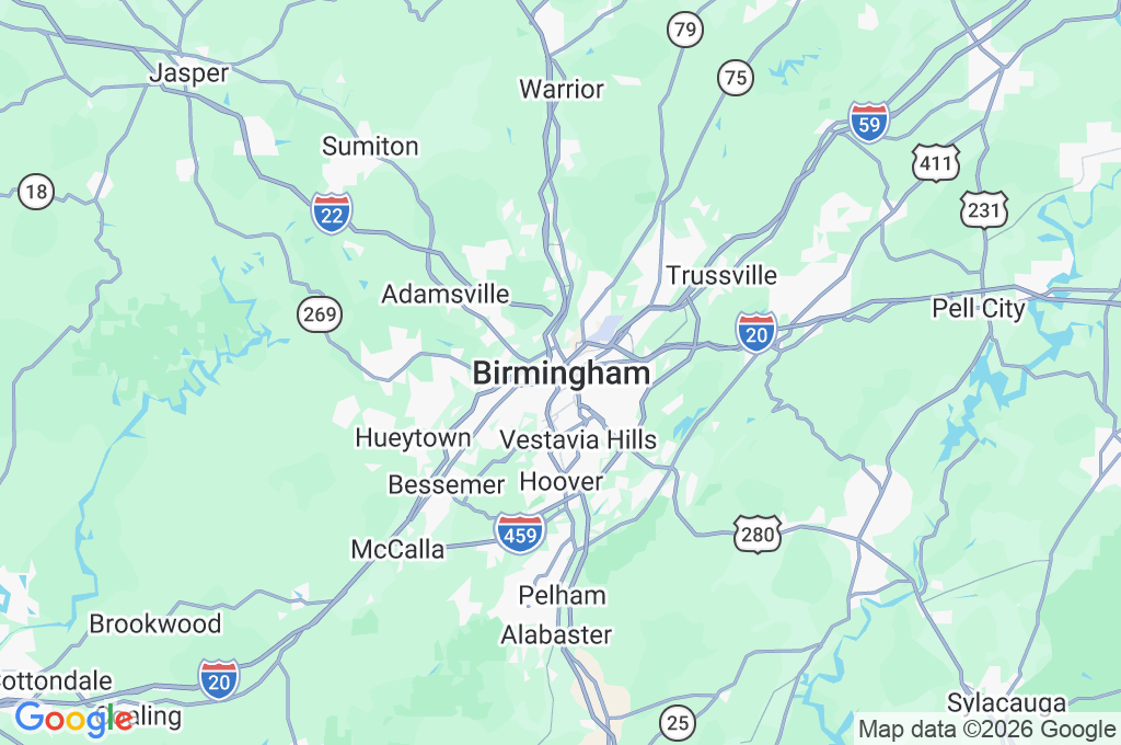 Birmingham Area Map Birmingham Area Map