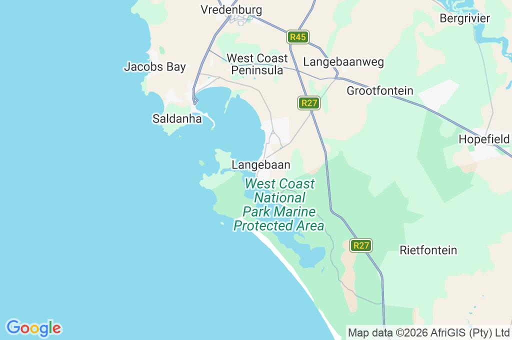 Langebaan Area Map