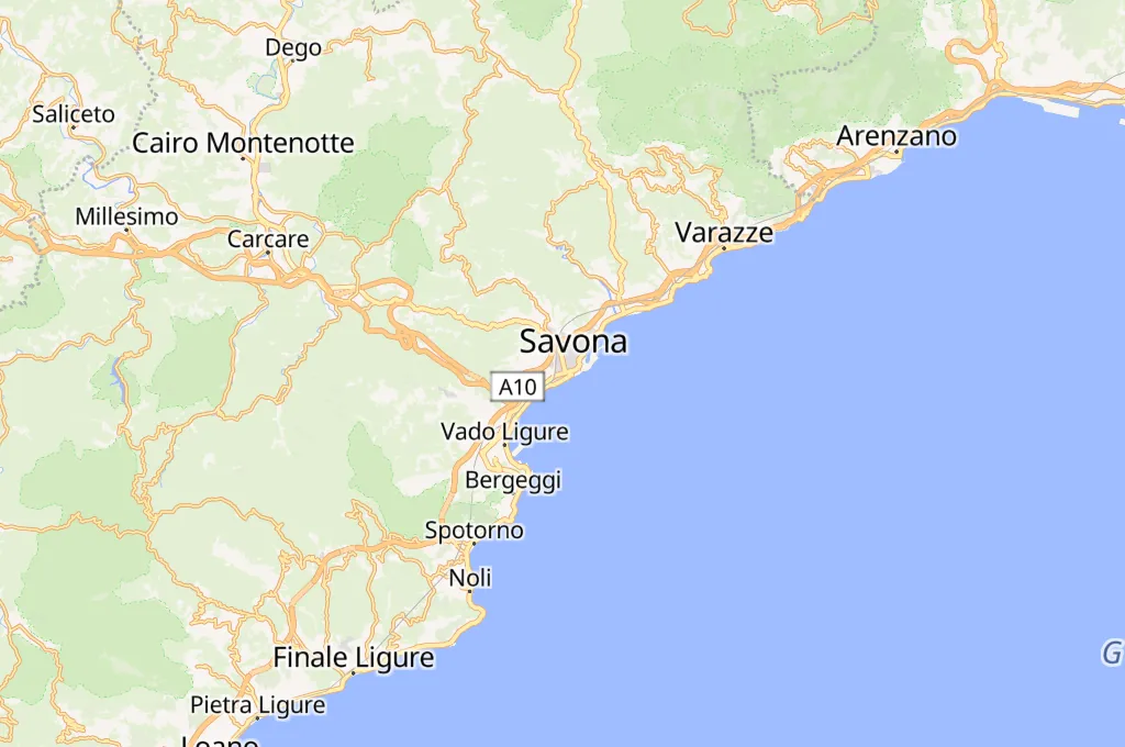 Savona Area Map Savona Area Map