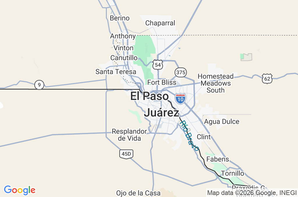 Puente Internacional Lerdo - Stanton Area Map Puente Internacional Lerdo - Stanton Area Map