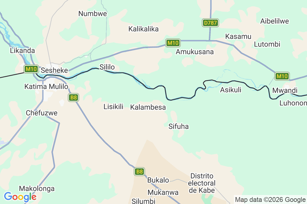 Zambezi Mubala Camp Area Map