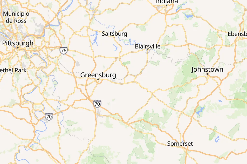 Saint Vincent College Area Map