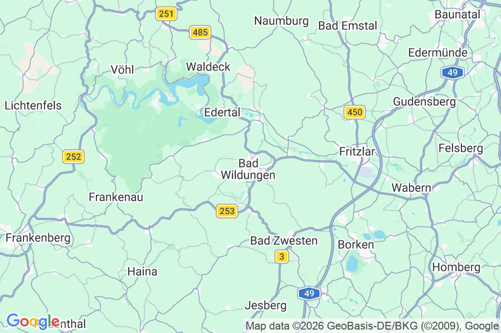 Casco Antiguo de Bad Wildungen Area Map