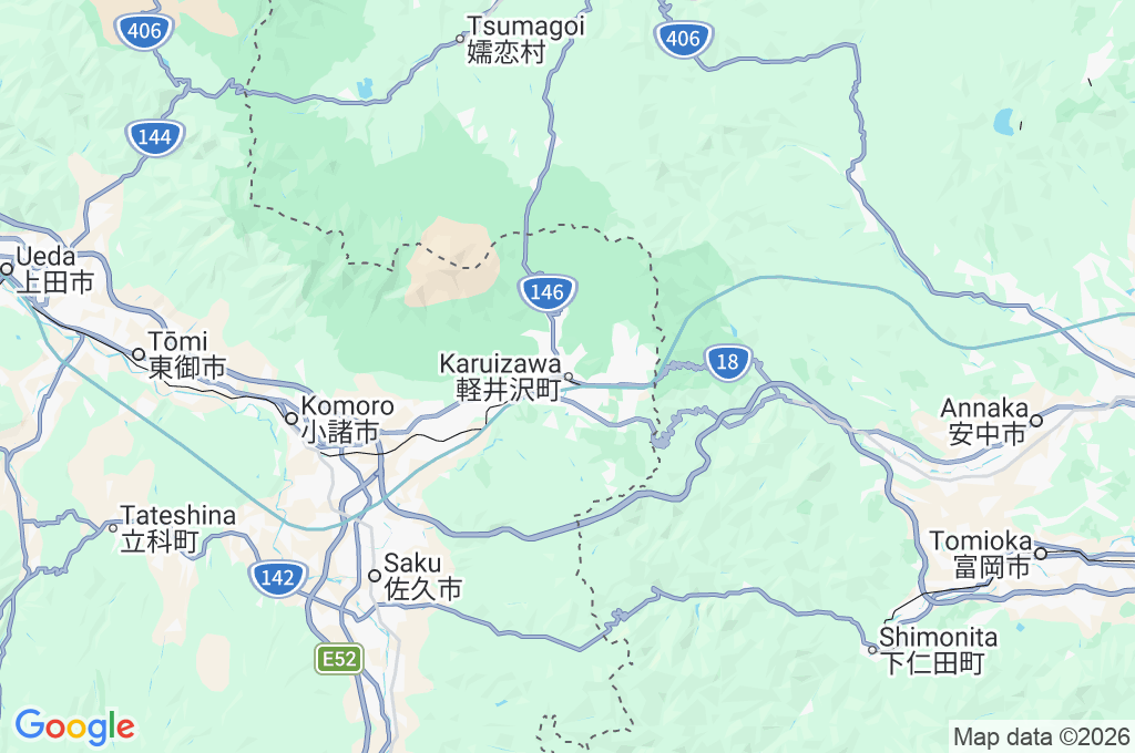Karuizawa Area Map