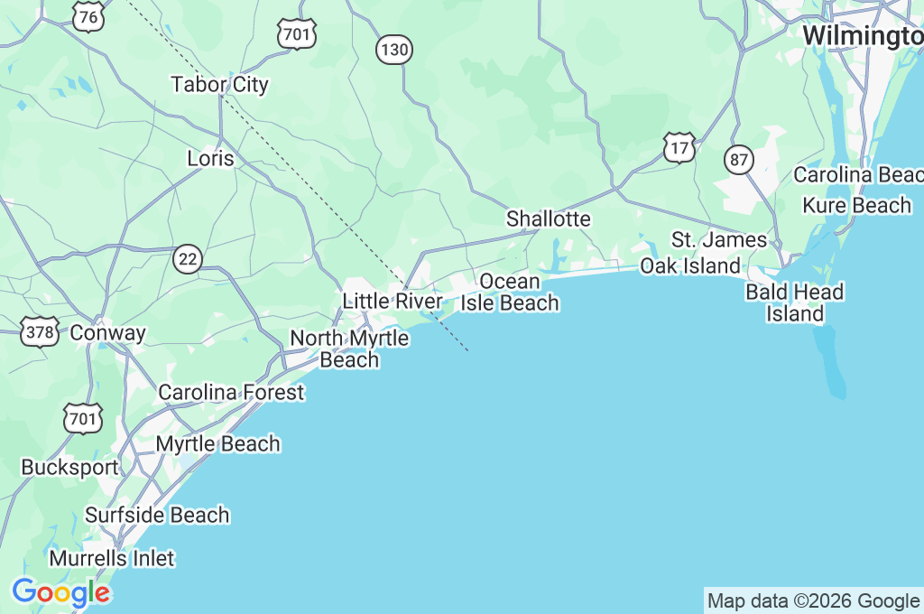 Muelle de pesca de Sunset Beach Area Map Muelle de pesca de Sunset Beach Area Map