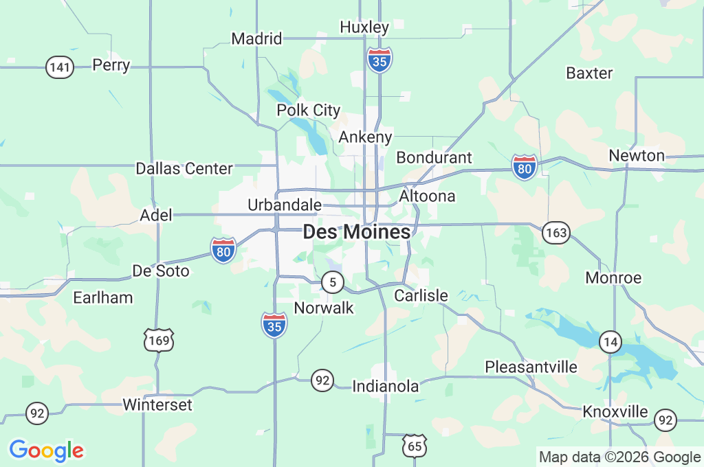 Des Moines Area Map Des Moines Area Map