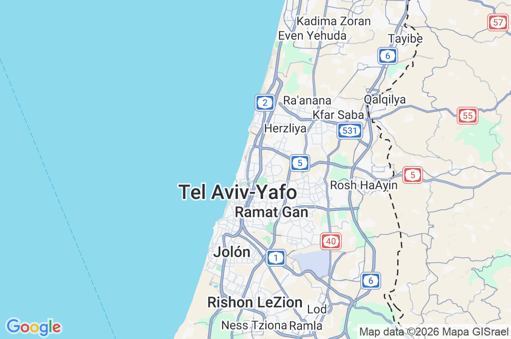 Universidad de Tel Aviv Area Map Universidad de Tel Aviv Area Map