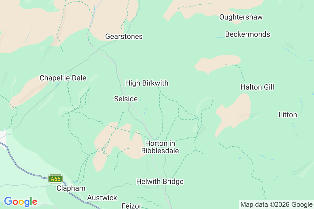 Horton in Ribblesdale Area Map