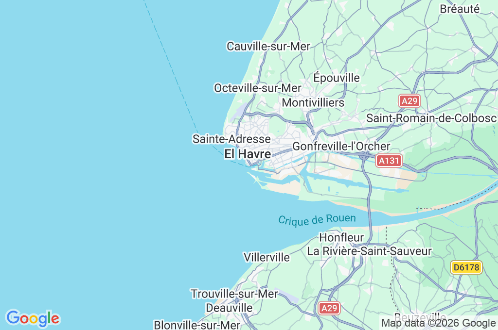 Le Havre Area Map