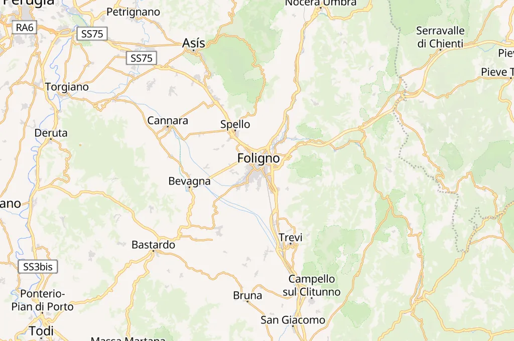 Foligno Area Map Foligno Area Map