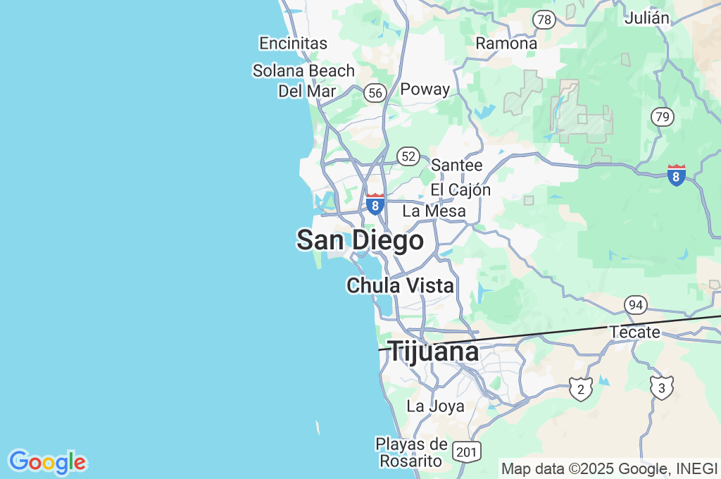 San Diego Area Map