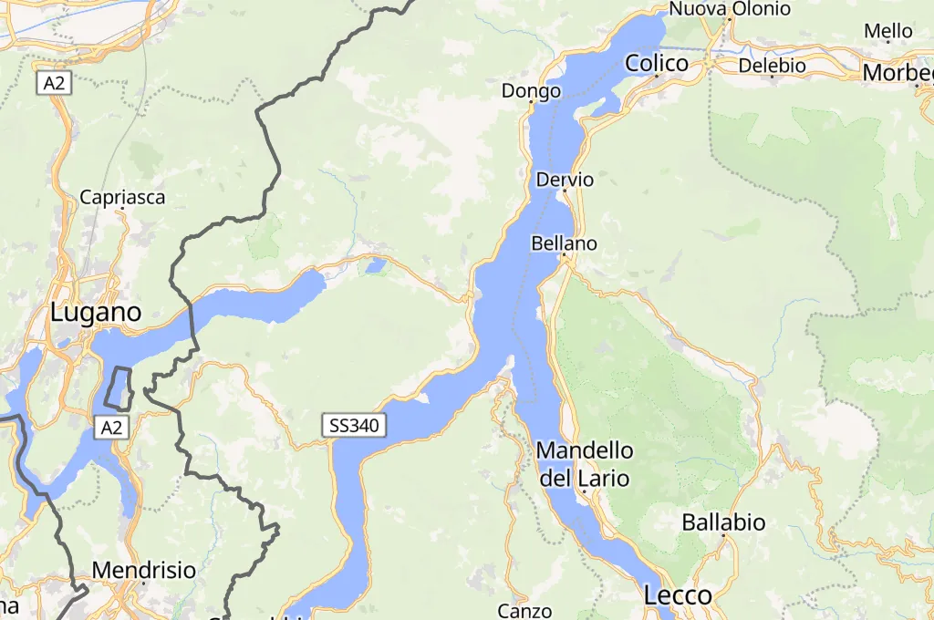 Menaggio Area Map Menaggio Area Map