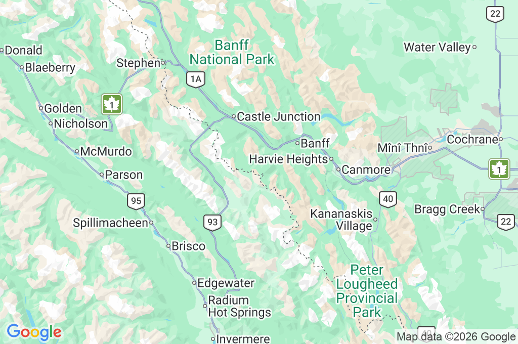 Sunshine Village Area Map