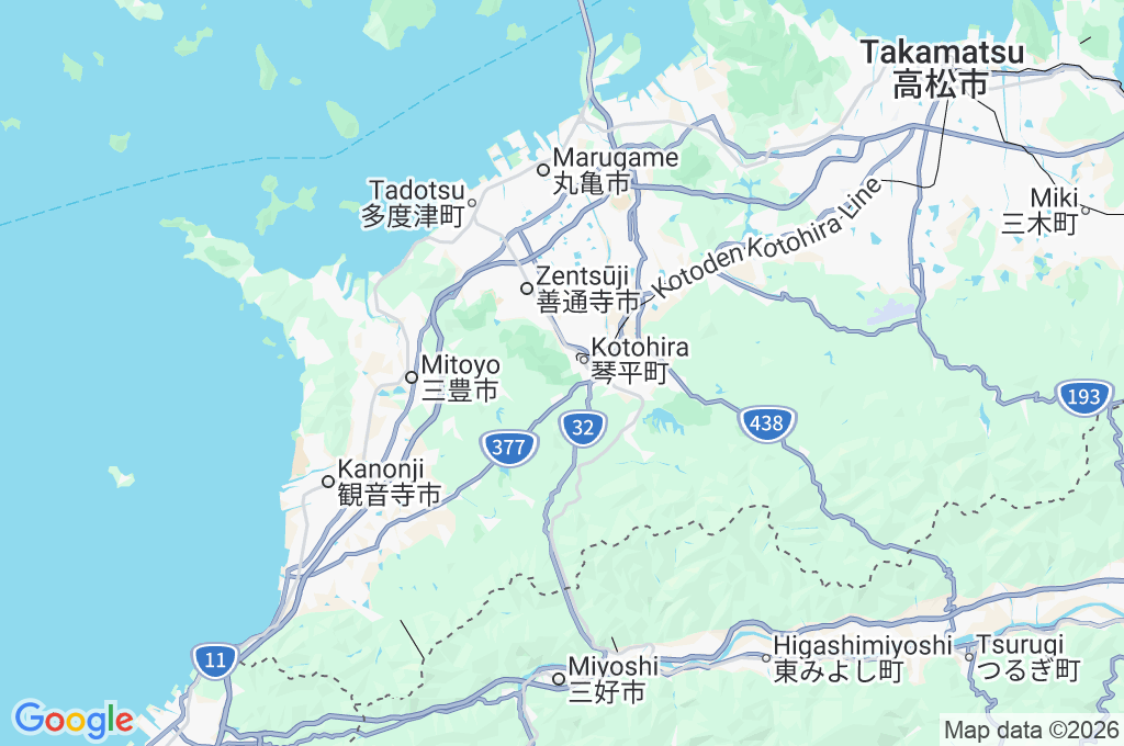 Kompira-san Area Map Kompira-san Area Map