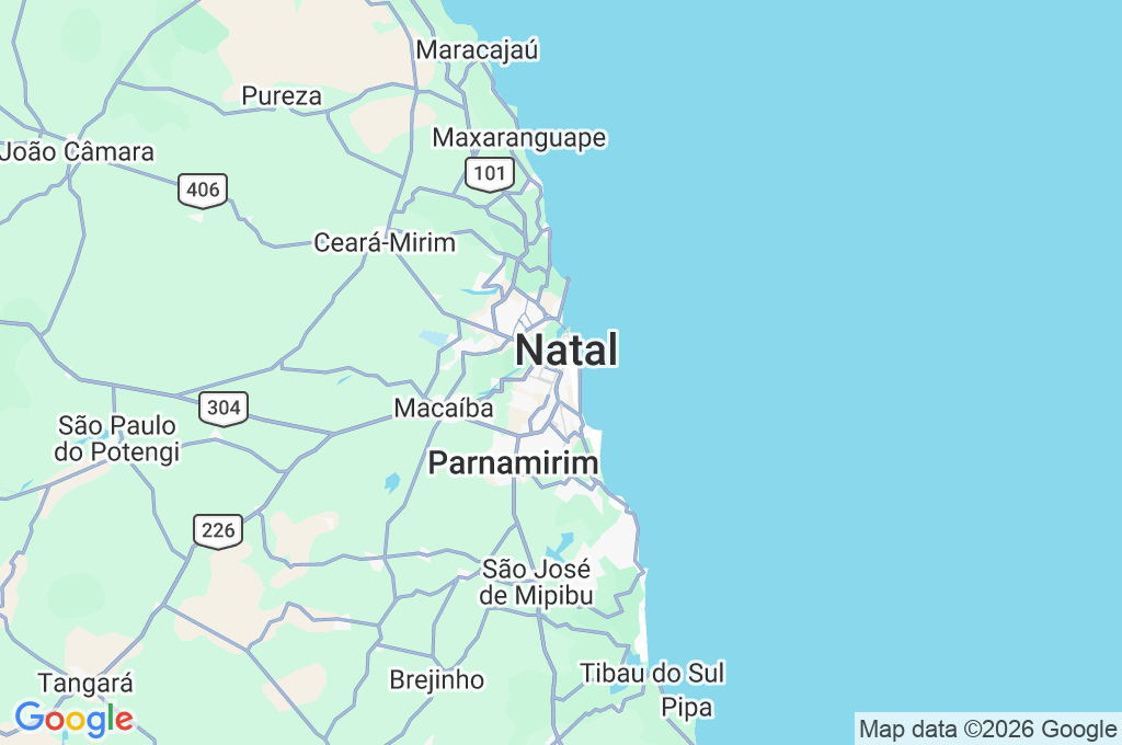 Lagoa Nova Area Map Lagoa Nova Area Map