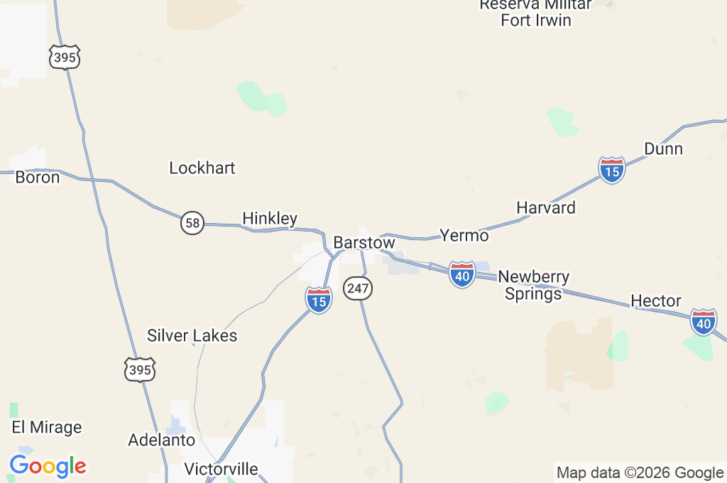 Barstow Area Map