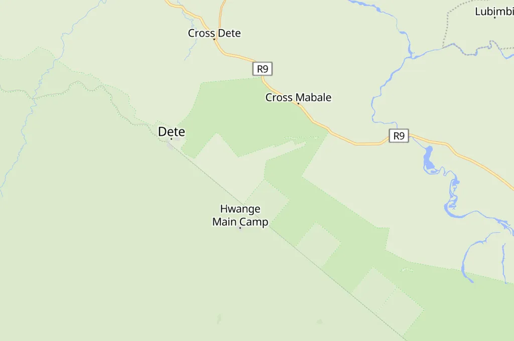 Hwange Safari Lodge Area Map Hwange Safari Lodge Area Map
