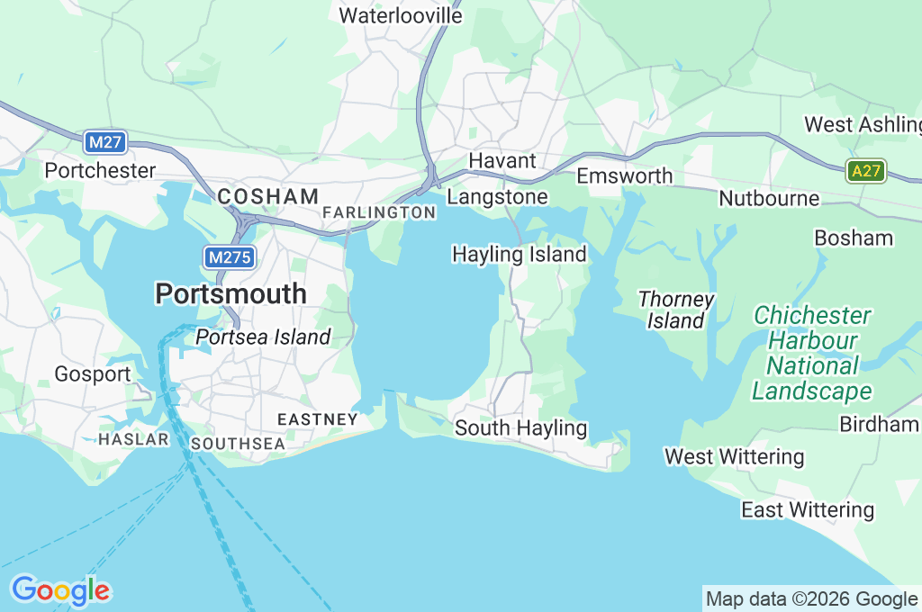 Langstone Harbour Area Map