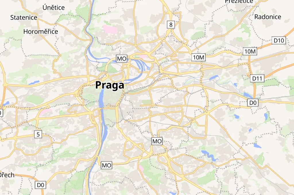 Olšanská Area Map